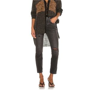 LEVI'S Premium 501 Skinny Button Fly Jean Sz 28 Distressing